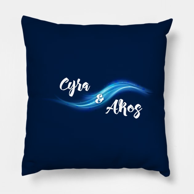 Carve The Mark - Cyra & Akos Pillow by BadCatDesigns