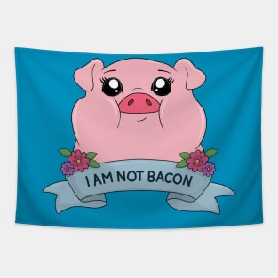 I am not bacon - Cute pig Tapestry