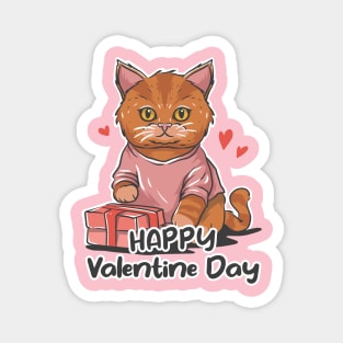 Cat Celebrate Valentine Day Magnet