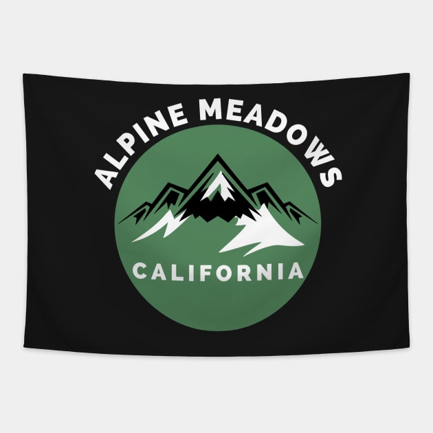 Alpine Meadows Ski Snowboard Mountain California Yosemite - Travel Tapestry by Famgift