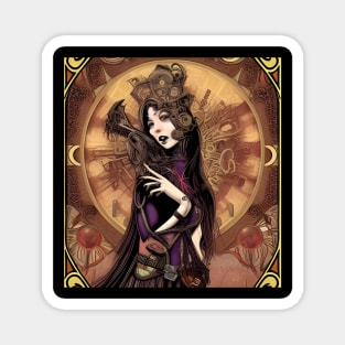 Steampunk Witch Magnet