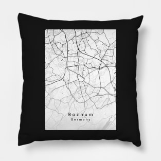 Bochum Germany City Map Pillow