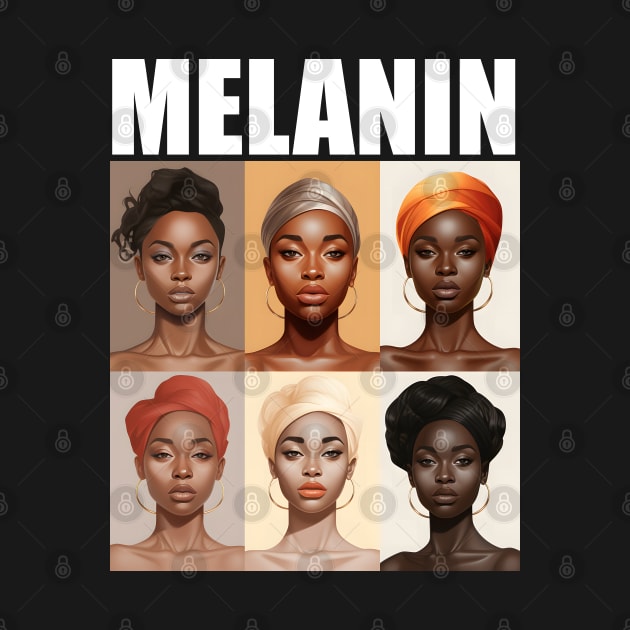 Melanin Afrocentric Black Pride Afro Women by Merchweaver