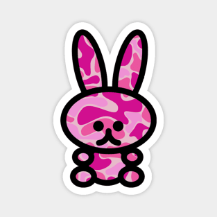 Camo Bunny Rabbit Magnet