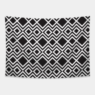 Black and white pattern abstract geometric Tapestry