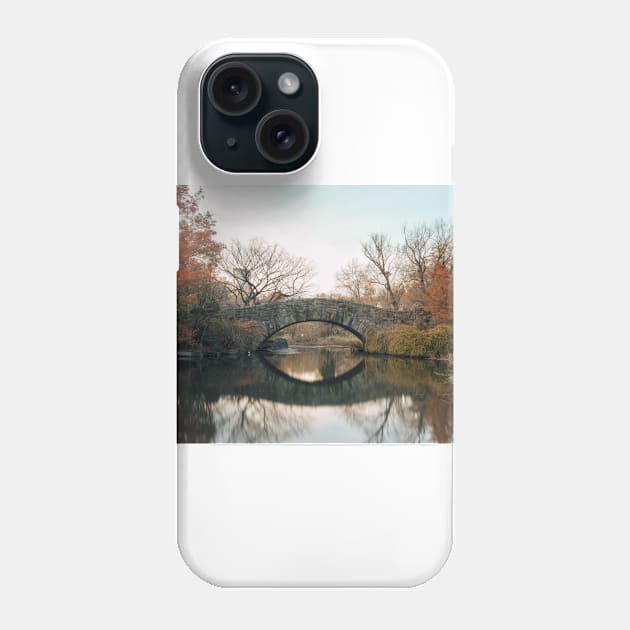 Central Park Bridge Reflection Phone Case by igjustin