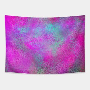 Neon Pink With Blue Paint Brush Spatter Pattern Art Print Pattern Design Tapestry