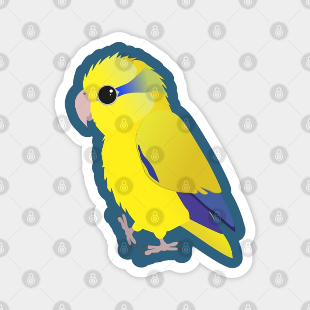 Cute yellow pacific parrotlet Magnet by Bwiselizzy