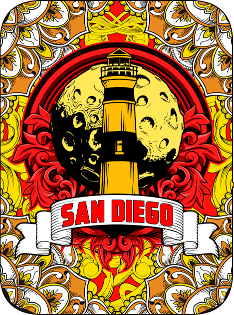 SAN DIEGO LOGO ARTWORK Kids T-Shirt by theanomalius_merch