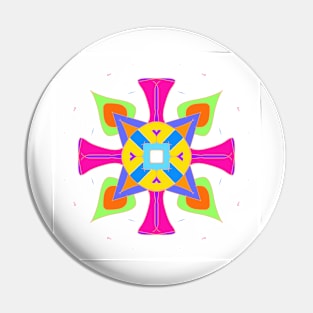 This is a colored mandala Pin