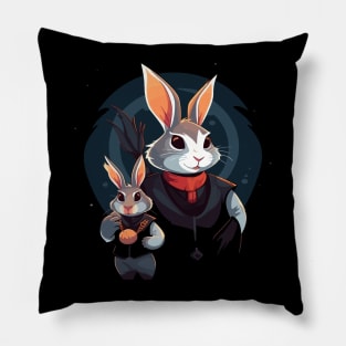 Rabbit Fathers Day Pillow