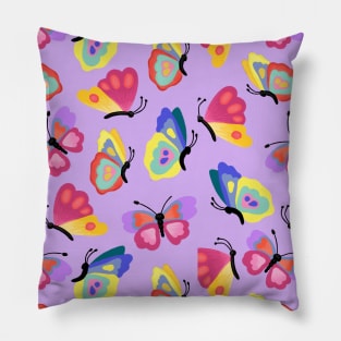 Butterflies Purple Pillow