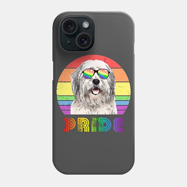 LGBTQ Old English Sheepdog Dog Rainbow Gay Pride Phone Case by TheBeardComic