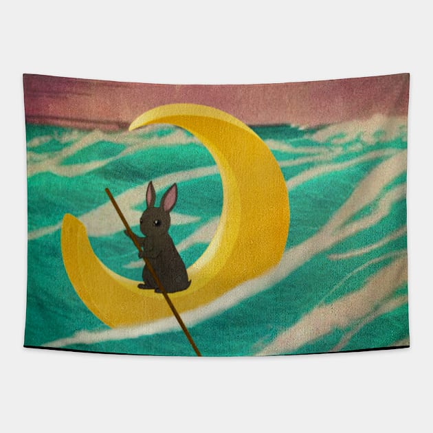 Lunar New Year 2023- Water Rabbit Tapestry by Meowlentine