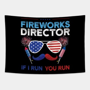 Fireworks Director If I Run You Run american eagle Tapestry