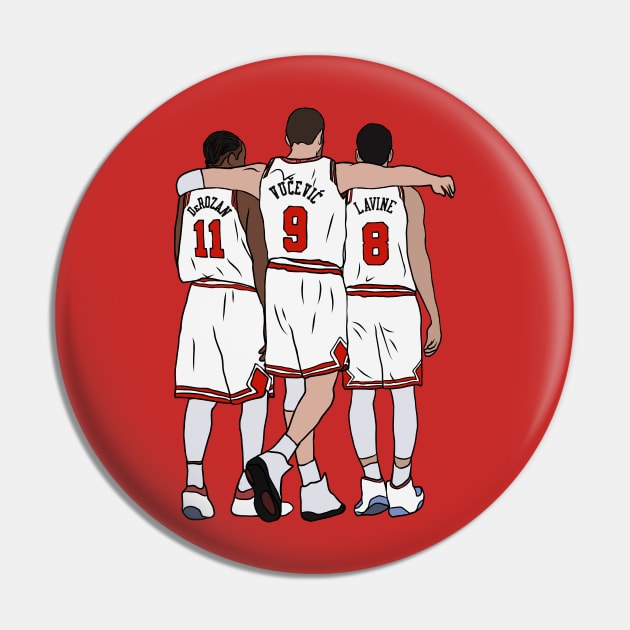 DeMar, Vuc & LaVine Pin by rattraptees