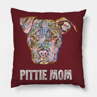 Pit Bull Terrier Mom - Pit Bull Mom Design Pillow