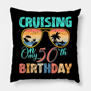 50Th Birthday Cruise Squad Gifts 2024 Matching Party Family Pillow