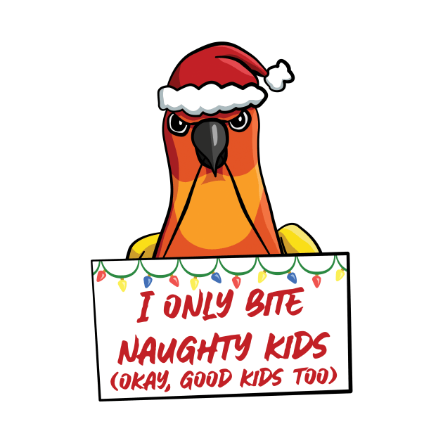 Only Bite Naughty Kids Sun Conure by punkburdarts