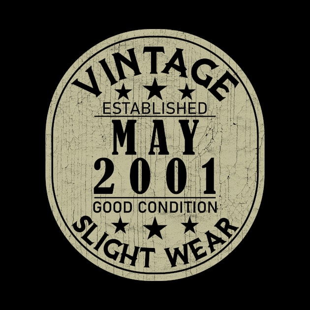 Vintage Established May 2001 - Good Condition Slight Wear by Stacy Peters Art