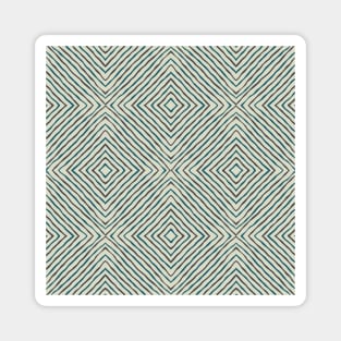 Boho Stripes Pattern (Sage Green and Teal) Magnet