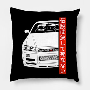 R34 GTR Skyline JDM Tuning Car Pillow