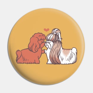 Shih Tzu Kisses Pin