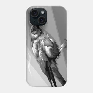 crow in design grayscale Phone Case