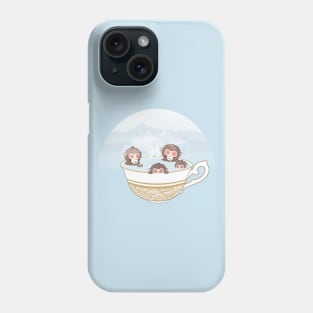 Japanese Monkeys Bathing in Tea Hot Spring Phone Case