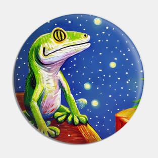 Gecko christmas Pin