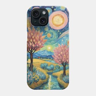 Starry Night Reverie: Van Gogh-Inspired Landscape Phone Case