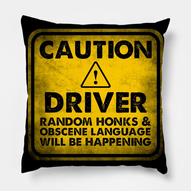 Driver job title . Perfect present for mother dad friend him or her Pillow by SerenityByAlex