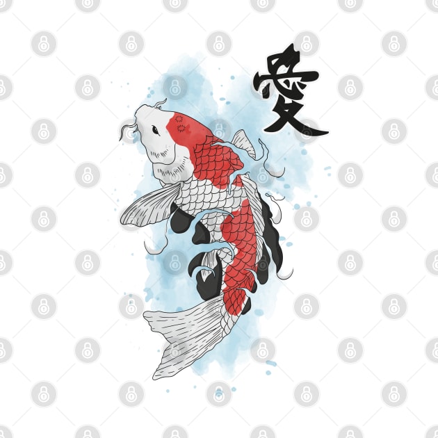 Japanese Koi fish by PaperHead