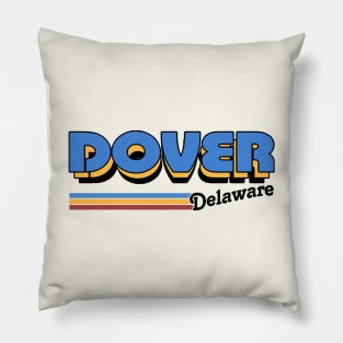 Dover, Delaware / / Retro Style Design Pillow