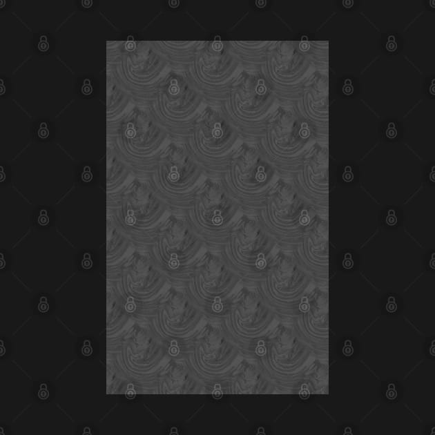 Charcoal Grey Swirl Dark Pattern by Wanderer Bat