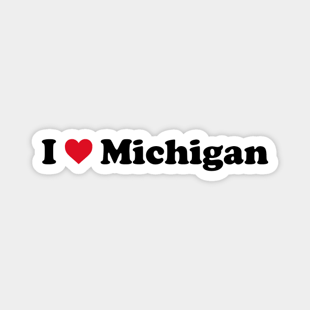 I Love Michigan Magnet by Novel_Designs