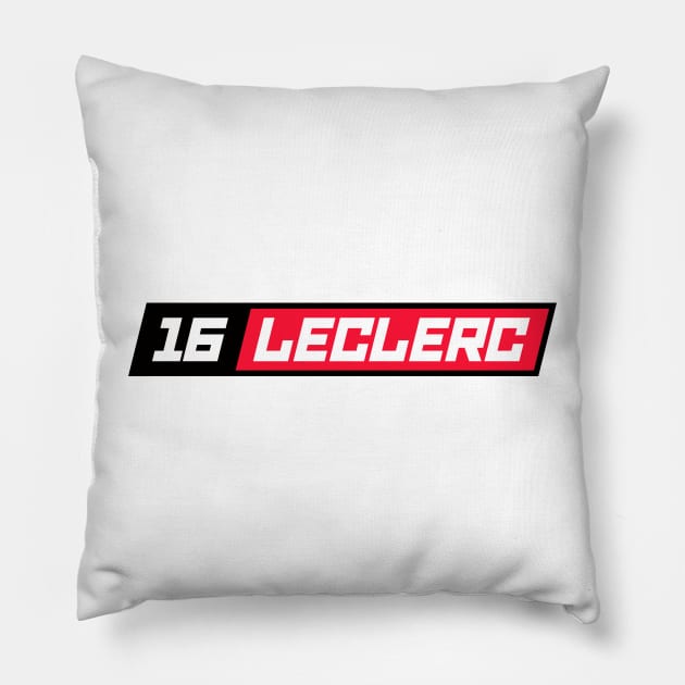 Charles Leclerc 16 F1 Driver Pillow by petrolhead