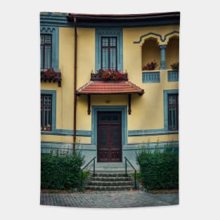vintage house facade Tapestry