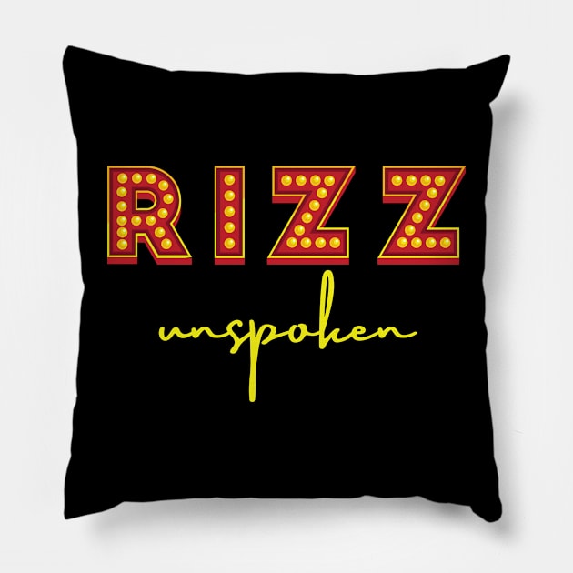 Unspoken Rizz Pillow by Xtian Dela ✅