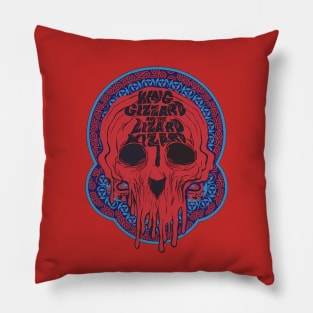 Lizard skull red Pillow