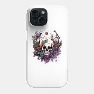 spooky goblincore skull Phone Case