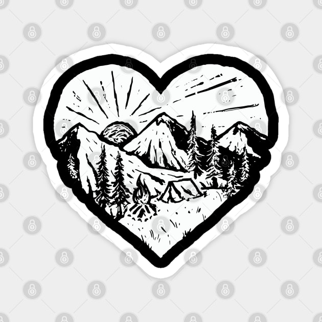 I Love Camping Magnet by quilimo