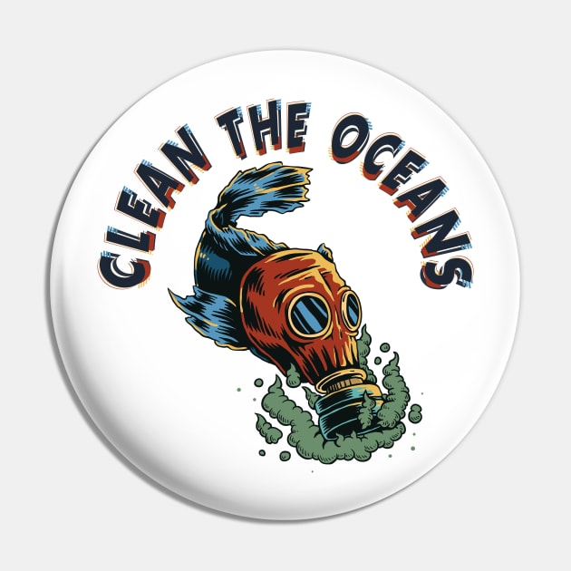 Clean the Oceans - Fish Pin by UnluckyDesigns