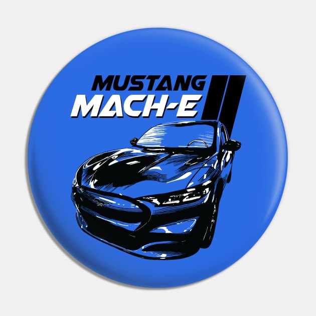 Mustang Mach-E Retro Design Pin by zealology