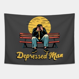 Depressed Man Tapestry