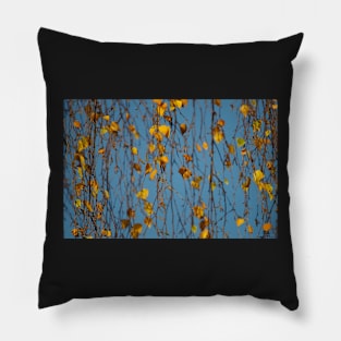 Autumn leafs and sky Pillow