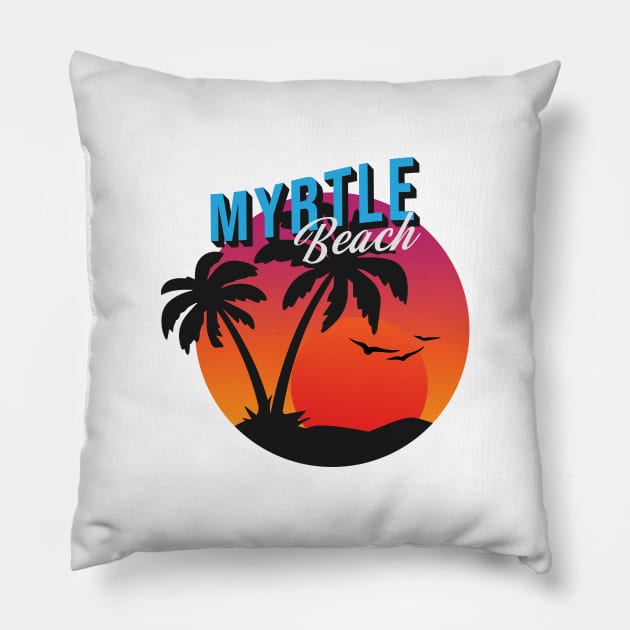 Myrtle Beach Pillow by brewok123