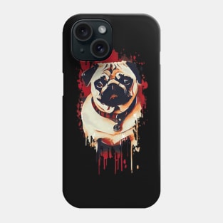 Chinese Pug Dog Tie Dye art Phone Case