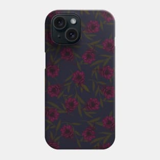 Anemone Field Pink & Dark Blue Phone Case