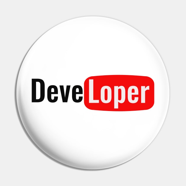 Developer Funny Sticker YouTube Pin by FaixaPreta